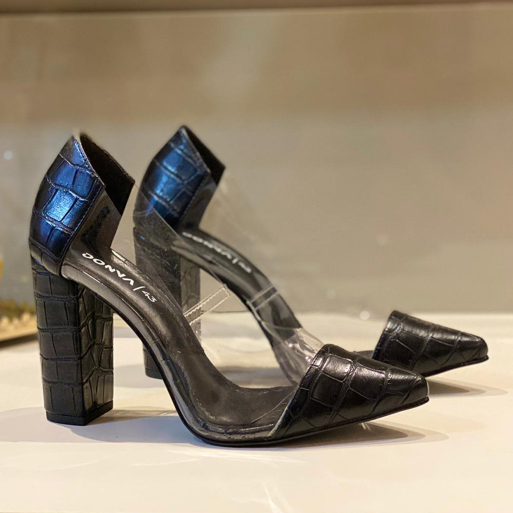 Scarpin Vinil Croco